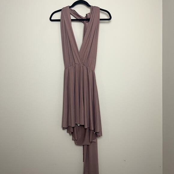 NWT Angel Biba About Time Sleeve Bubble Multi Style Mini Open Back Dress Sz M - Picture 3 of 5